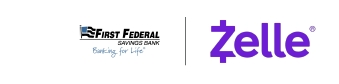 First Federal Savings Bank together with Zelle<sup>®</sup>