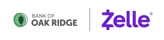 Bank of Oak Ridge together with Zelle<sup>®</sup>