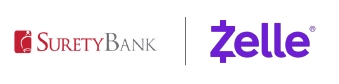 Surety Bank together with Zelle<sup>®</sup>