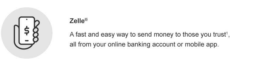 Zelle. A fast, safe and easy way to send money directly to people you know and trust.