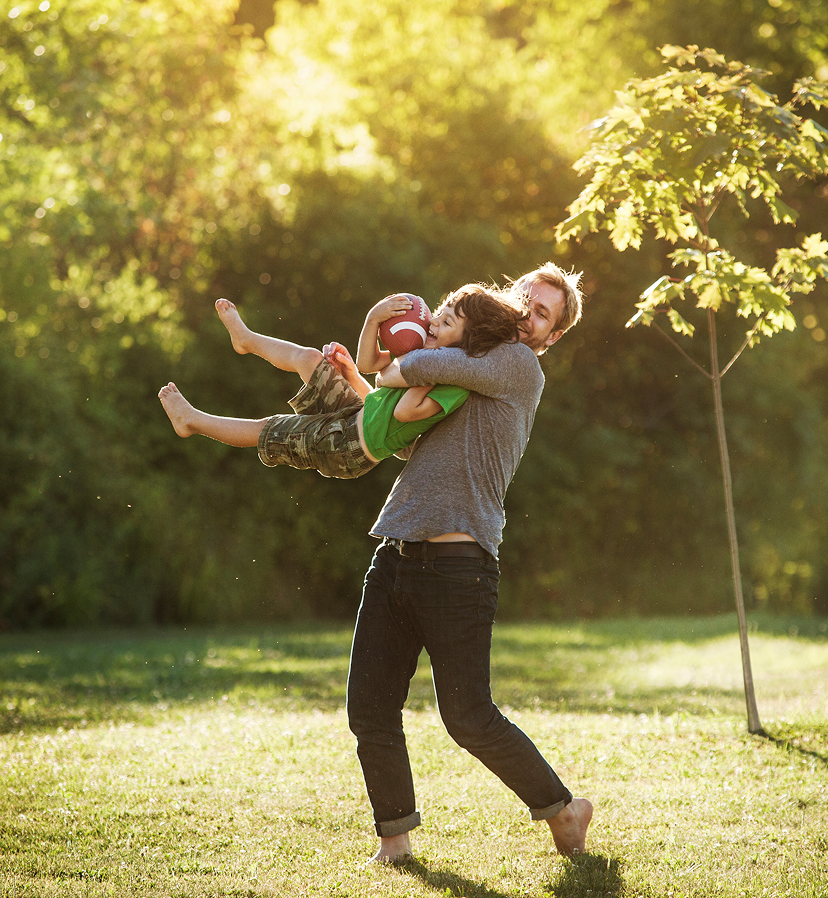 parent playing with child