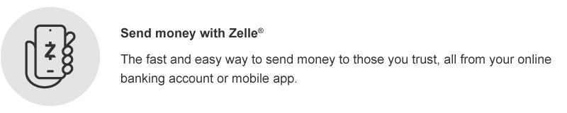 The fast and easy way to send money to those you trust, all from your online banking account or mobile app.